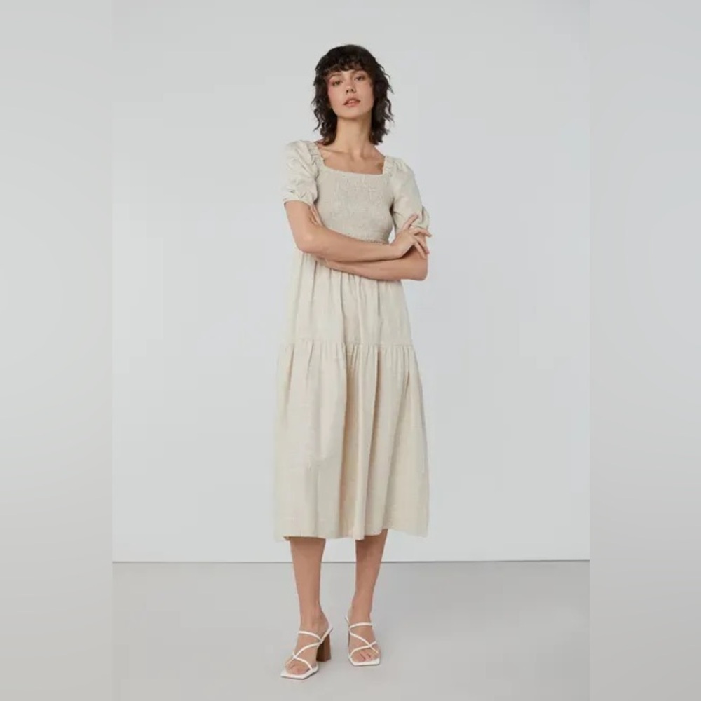 Oak + Fort Linen Dress Small